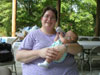 Amie and her new baby girl 